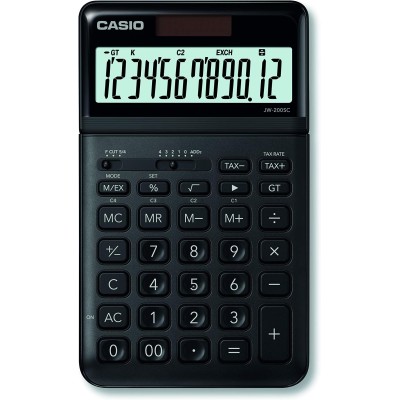 Calculatrice de bureau Casio JW-200SC - écran 12 chiffres - noir